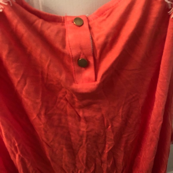 NWT Elle x Kohl’s Pink w White Lace Work Blouse - Picture 6 of 8